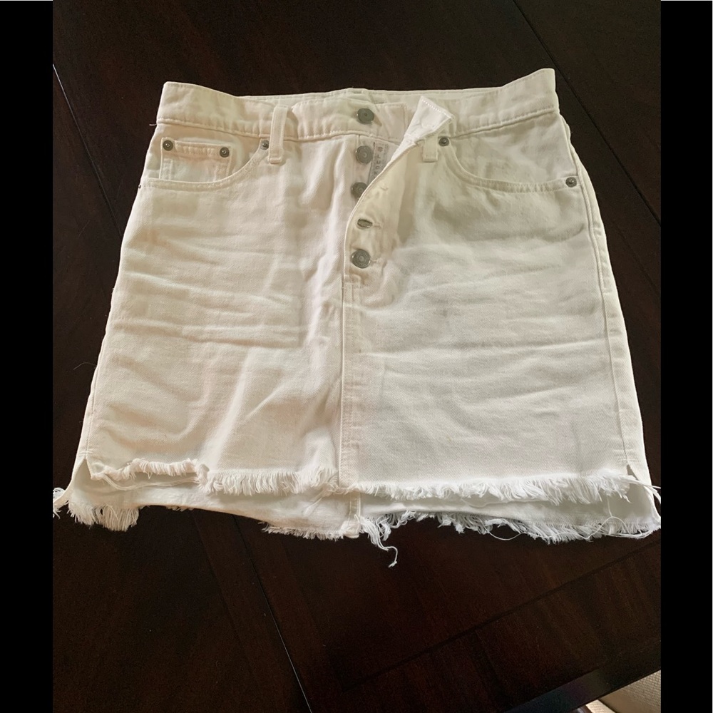Lucky Brand White Denim Mini Skirt